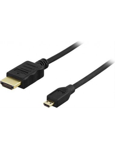 Deltaco HDMI-1023 kabel mikroHDMI - HDMI, 1080P, svart