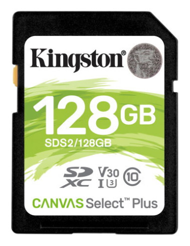 Kingston 128 GB SDXC Canvas Select Plus, UHS-1/V30/U3