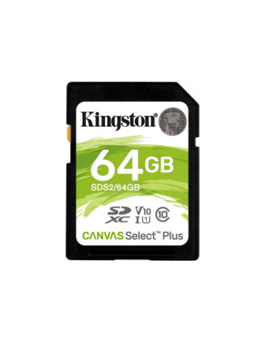Kingston 64 GB SDXC Canvas Select Plus, UHS-1/V30/U3